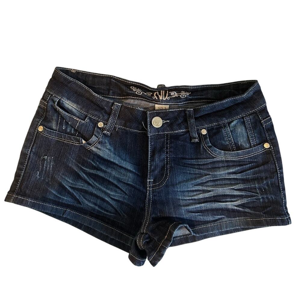 NV Low Rise Stretch Shorty Denim Shorts - Y2K Style - Size 9